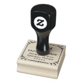 Elegante scroll ingelijst van retouradres 	rubberstempel (Stempel)