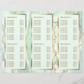 Elegante Seafoam Green en Gold Agaat Brochure (Achterkant)