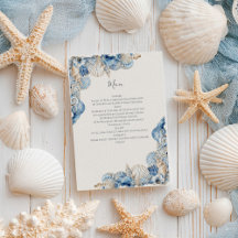 Elegante Seashell Border Wedding