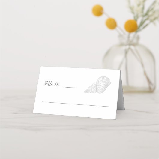 Elegante Seashells Nautische bruiloft (Voorkant)