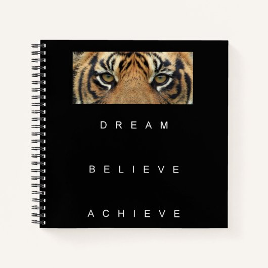 Elegante Self Improvement Succes Quote Sjabloon Notitieboek (Voorkant)