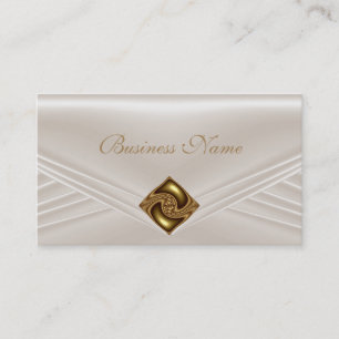 Elegante Sepia Beige Amber Sieraad Visitekaartje