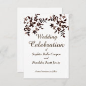 Elegante Sepia Water  Rozen - Save The Date (Voorkant / Achterkant)