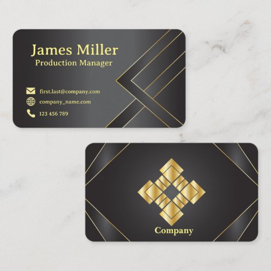 Élégante série carte de visite encadrée 23 (Devant / Derrière)