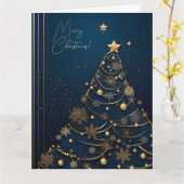 Élégante série de cartes de Noël (Fleur jaune)