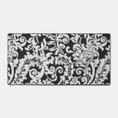 Élégante servante florale moderne noire et blanche (Recto)