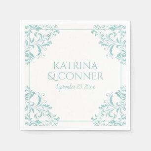 Elegante servetten   Nadine (licht turquoise) 2