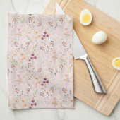 Élégante serviette de cuisine florale (Quart Plié)