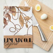 Élégante serviette de cuisine florale (Quart Plié)