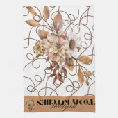 Élégante serviette de cuisine florale (Vertical)