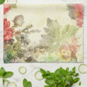 Élégante serviette de cuisine Vintage Florale (Plié)