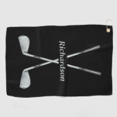 Élégante serviette de golf Monogram (Horizontal)