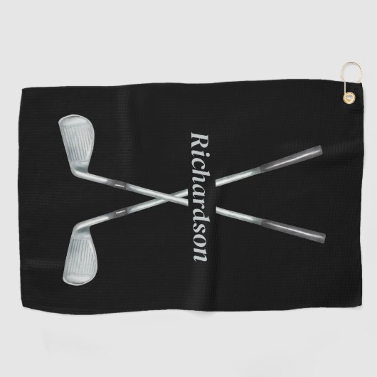 Élégante serviette de golf Monogram (Horizontal)