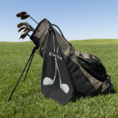 Élégante serviette de golf Monogram (Vert)