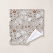 Élégante serviette de Motif Rose & Vine (Gant de toilette)