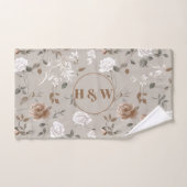 Élégante serviette de Motif Rose & Vine (Serviette à main)