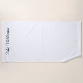 Elégante serviette de plage personnalisée (Devant)