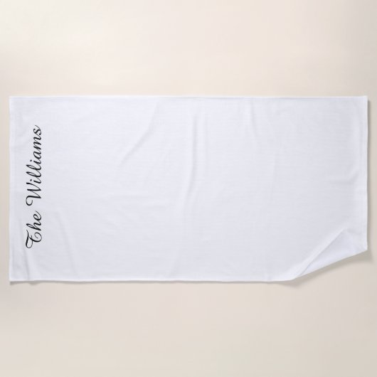 Elégante serviette de plage personnalisée (Devant)