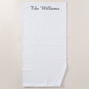 Elégante serviette de plage personnalisée