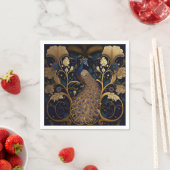 Élégante serviettes en papier Peacock (En situation)