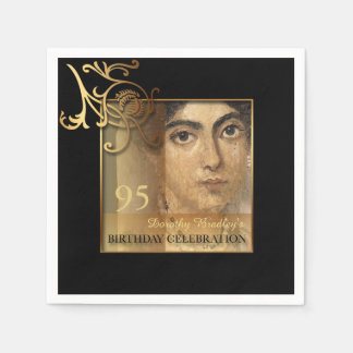 Élégante serviettes en papier photo 95e anniversai