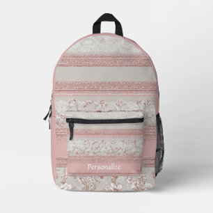 Elegante Shabby Chic Kant Gepersonaliseerd Bedrukte Rugzak
