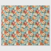 Elegante  Shabby Chic Spring Floral Cadeaupapier (Vlak)