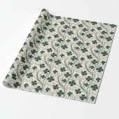 Elegante  Shamrock Cadeaupapier (Uitgerold)