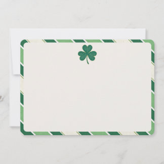 Elegante Shamrock St. Patrick's Day Blank Note Kaa Kaart