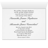 Elegante Sheer Overlay Foto Bruiloft (Binenzijde Horizontaal (Onderkant))