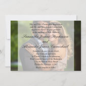 Elegante Sheer Overlay Foto Bruiloft Kaart (Voorkant)
