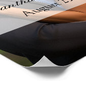 Elegante Sheer Overlay Foto Bruiloft Poster (Hoek)