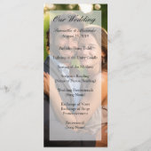 Elegante Sheer Overlay Foto Bruiloft Programma (Voorkant)