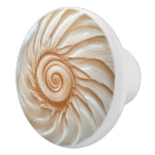 Elegante Shell 3D Coastal Keramische Knop (Rechts)