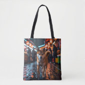 Elegante Shiba Inu Canvas tas (Voorkant)