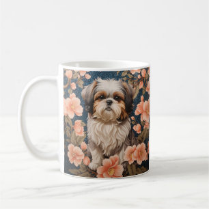 Elegante Shih Tzu hond William Morris geïnspireerd Koffiemok