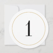 Elegante Shimmer Gold Circle tafel nummer 1 Kaart (Voorkant)
