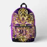 Elegante Shimmer Paarse gouden mandala personalise