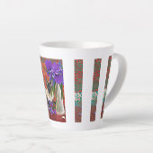 Elegante Siamese kat met Iris Floral Mok (Rechterhoek)