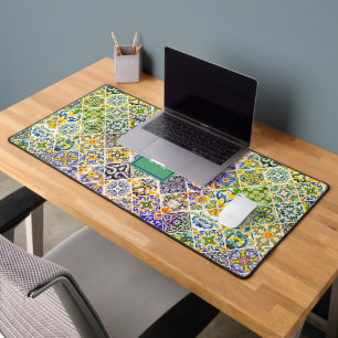 Elegante Siciliaanse mediterrane groene tegels Bureaumat