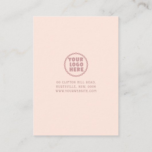 Elegante Sieraden Crafter Armband Hand display kaa Visitekaartje (Achterkant)