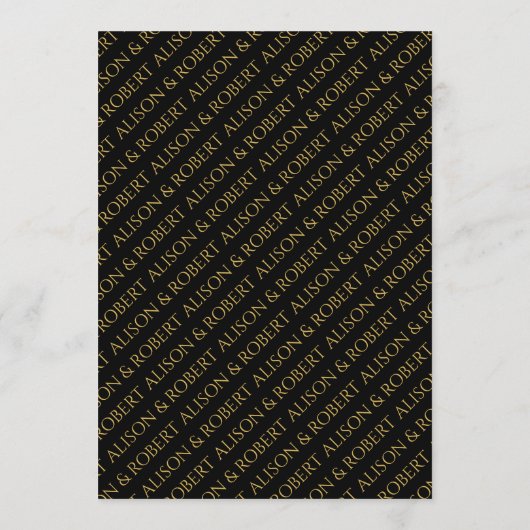 Elegante sieraden geïnspireerd lijst en bloemenbru menu (Achterkant)