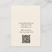 Elegante sieraden oorbel display visitekaartje (Achterkant)