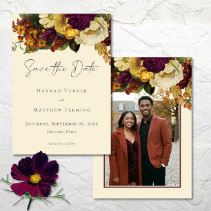 Elegante sieraden vintage bloem ivoren foto bruilo save the date