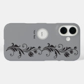 Elegante Sierbloem Bloemkunst Case-Mate iPhone Case (Achterkant (horizontaal))