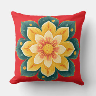 Elegante sierkussen met bloemenprint