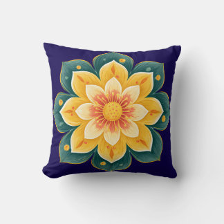 Elegante sierkussen met bloemenprint