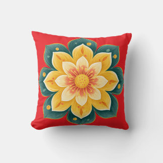 Elegante sierkussen met bloemenprint