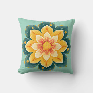 Elegante sierkussen met bloemenprint