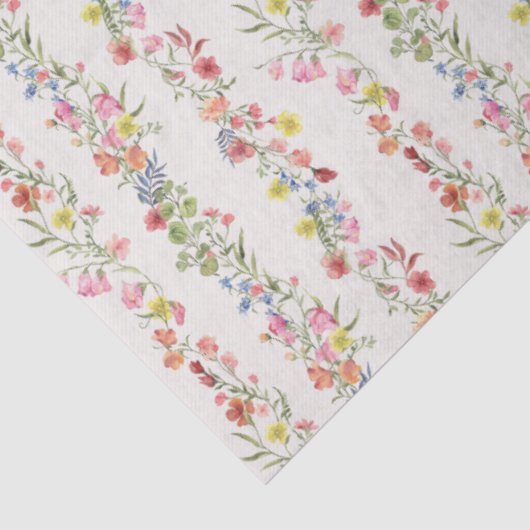 Elegante sierlijke bloemen tissuepapier (Detail)